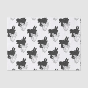 Hand Silhouette Billy Goat Gray Tissuepapier