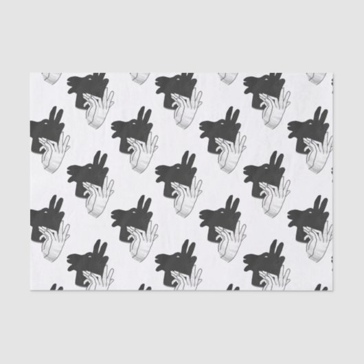 Hand Silhouette Billy Goat Gray Tissuepapier (Voorkant)