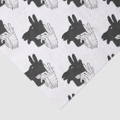 Hand Silhouette Billy Goat Gray Tissuepapier (Detail)