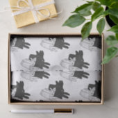 Hand Silhouette Billy Goat Gray Tissuepapier (Geschenk)