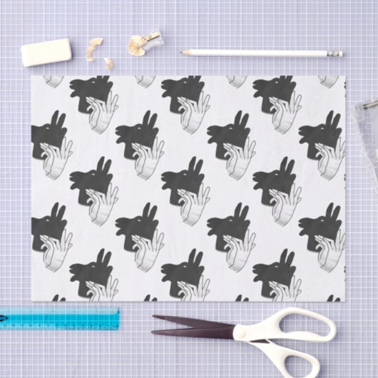 Hand Silhouette Billy Goat Gray Tissuepapier (Craft)