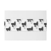 Hand Silhouette Billy Goat Gray Uitnodigingen Wikkel (Achterkant Voorbeeld)