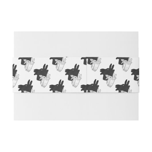 Hand Silhouette Billy Goat Gray Uitnodigingen Wikkel (Achterkant Voorbeeld)