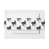 Hand Silhouette Billy Goat Gray Uitnodigingen Wikkel (Voorkant Voorbeeld)