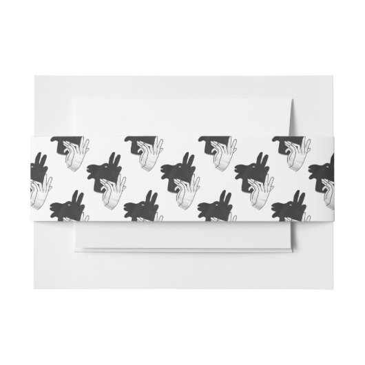 Hand Silhouette Billy Goat Gray Uitnodigingen Wikkel (Voorkant Voorbeeld)