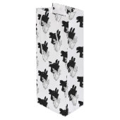 Hand Silhouette Billy Goat Gray Wijn Cadeautas (Achterkant Gekanteld)