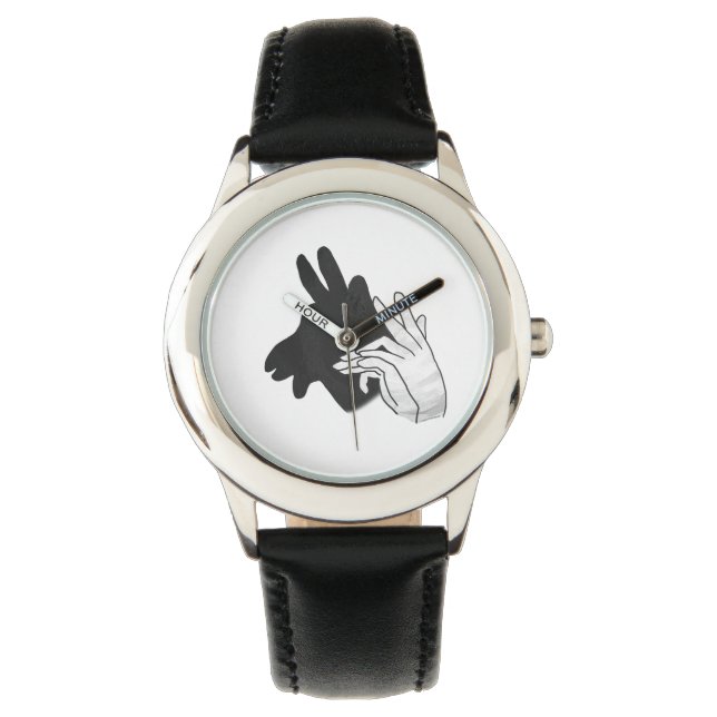 Hand Silhouette Billy Goat Horloge (Voorkant)