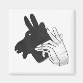Hand Silhouette Billy Goat Magneet (Voorkant)