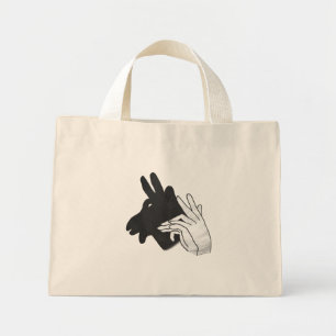 Hand Silhouette Billy Goat Mini Tote Bag