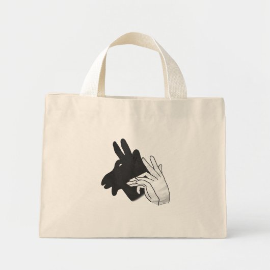 Hand Silhouette Billy Goat Mini Tote Bag (Voorkant)