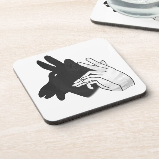 Hand Silhouette Billy Goat Onderzetter (Linkerzijde)