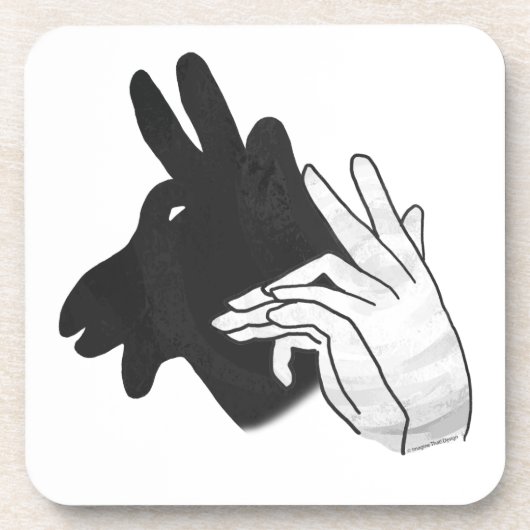 Hand Silhouette Billy Goat Onderzetter (Voorkant)