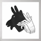 Hand Silhouette Billy Goat Poster (Voorkant)