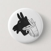 Hand Silhouette Billy Goat Ronde Button 5,7 Cm (Voorkant)