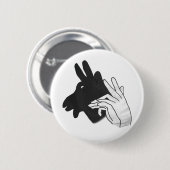 Hand Silhouette Billy Goat Ronde Button 5,7 Cm (Voorkant /achterkant)