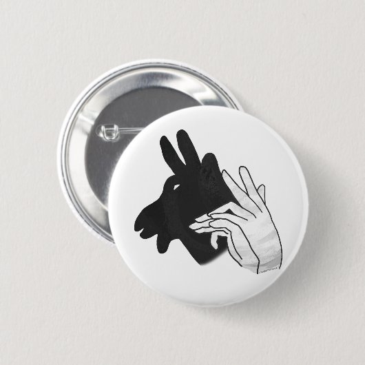Hand Silhouette Billy Goat Ronde Button 5,7 Cm (Voorkant /achterkant)
