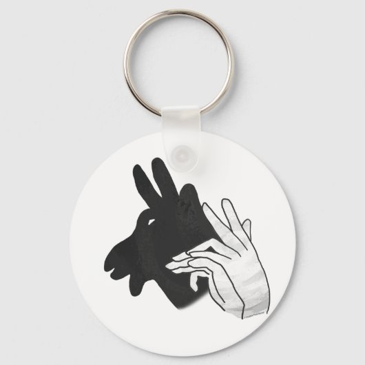 Hand Silhouette Billy Goat Sleutelhanger (Voorkant)