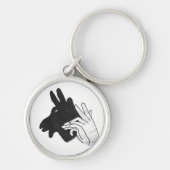 Hand Silhouette Billy Goat Sleutelhanger (Voorkant)