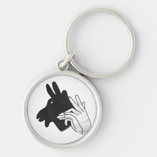 Hand Silhouette Billy Goat Sleutelhanger (Voorkant)