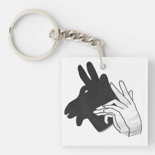 Hand Silhouette Billy Goat Sleutelhanger (voorkant)