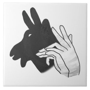 Hand Silhouette Billy Goat Tegeltje