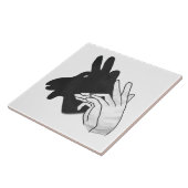 Hand Silhouette Billy Goat Tegeltje (Zijkant)