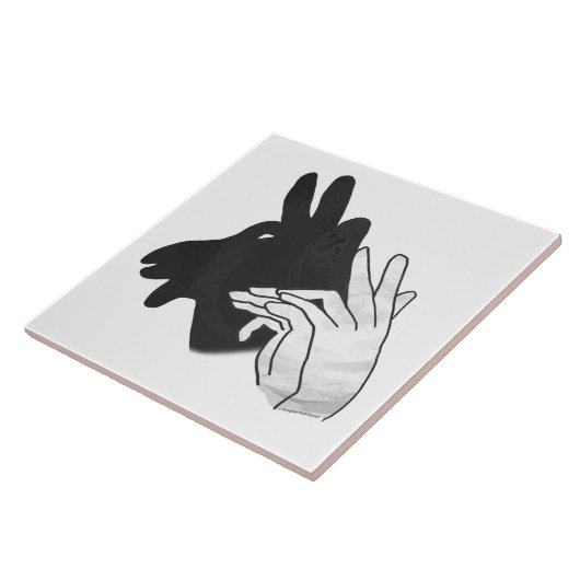 Hand Silhouette Billy Goat Tegeltje (Zijkant)