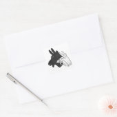 Hand Silhouette Billy Goat Vierkante Sticker (Envelop)