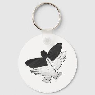 Hand Silhouette Black Eagle Sleutelhanger