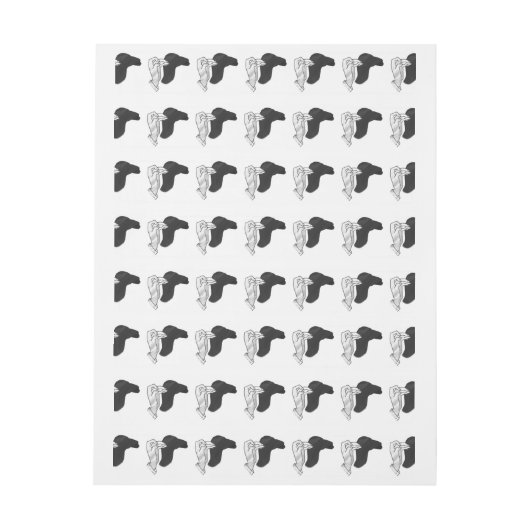 Hand Silhouette Camel Adreslabel Wikkel (Vel)