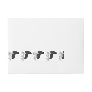 Hand Silhouette Camel Adreslabel Wikkel