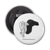 Hand Silhouette Camel Button Flesopener (Voorkant)