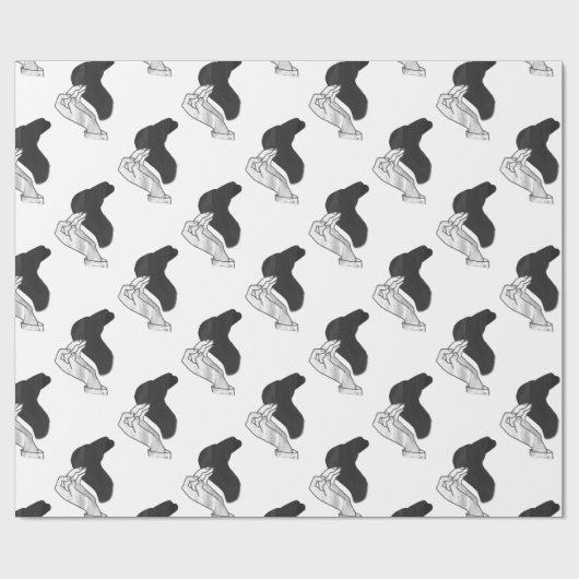 Hand Silhouette Camel Cadeaupapier (Vlak)