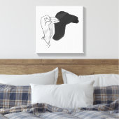 Hand Silhouette Camel Canvas Afdruk (Insitu (Slaapkamer))