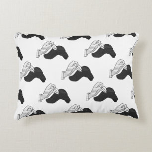 Hand Silhouette Camel Decoratief Kussen