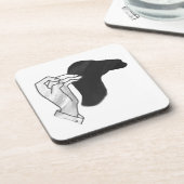 Hand Silhouette Camel Drankjes Onderzetter (Linkerzijde)