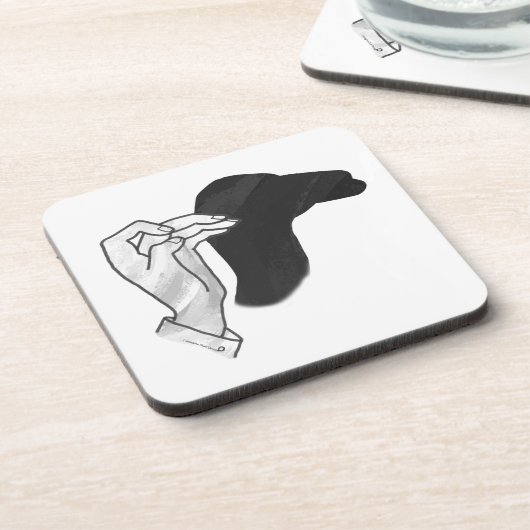 Hand Silhouette Camel Drankjes Onderzetter (Linkerzijde)