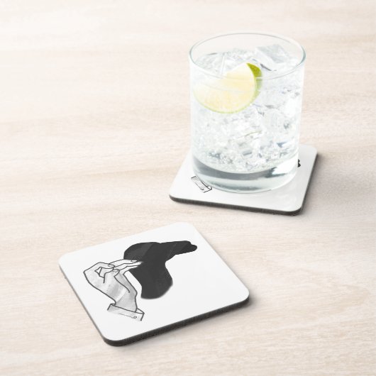 Hand Silhouette Camel Drankjes Onderzetter (Rechterzijde)