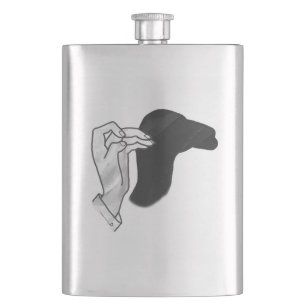 Hand Silhouette Camel Flacon