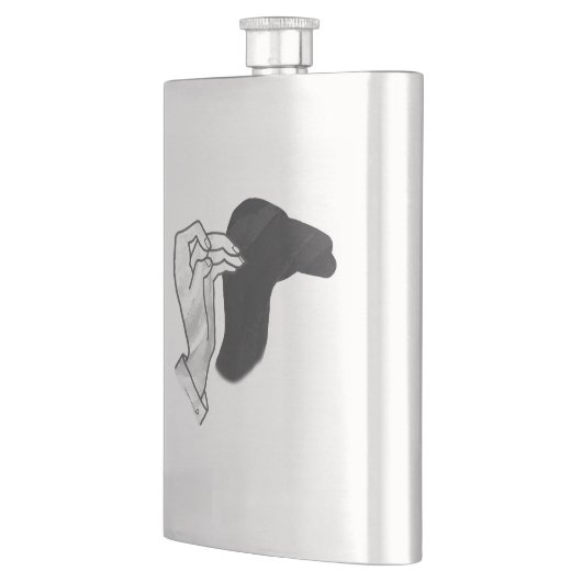 Hand Silhouette Camel Flacon (Links)