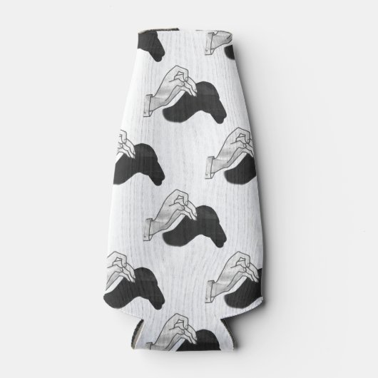 Hand Silhouette Camel Flesjeskoeler (Voorkant)