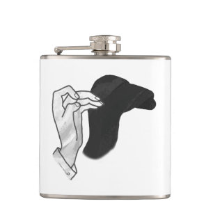 Hand Silhouette Camel Heupfles