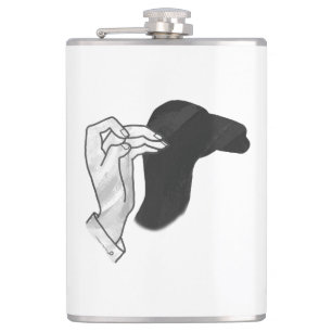 Hand Silhouette Camel Heupfles