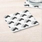 Hand Silhouette Camel Kartonnen Onderzetters (Schuin)