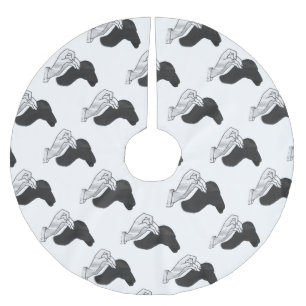 Hand Silhouette Camel Kerstboom Rok