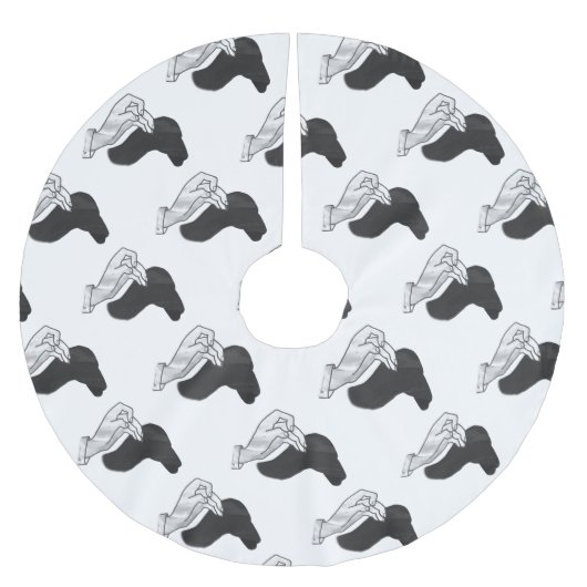 Hand Silhouette Camel Kerstboom Rok (Voorkant)