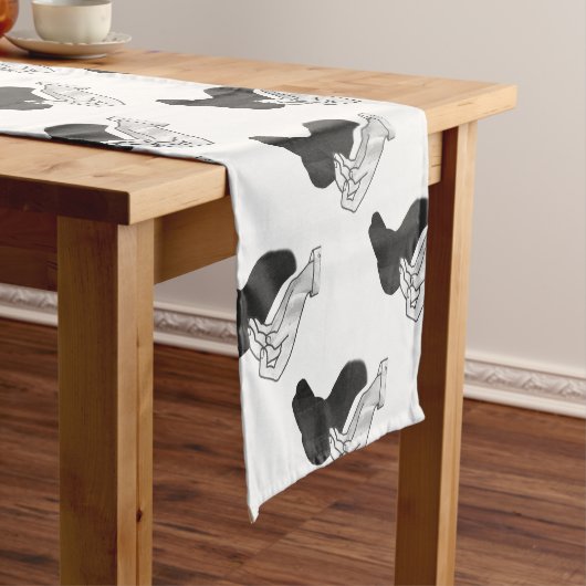 Hand Silhouette Camel Korte Tafelloper (Voorbeeld)