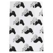 Hand Silhouette Camel Medium Cadeauzakje (Achterkant)