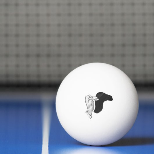 Hand Silhouette Camel Pingpongbal (Net)