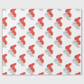 Hand Silhouette Camel Red Cadeaupapier (Vlak)